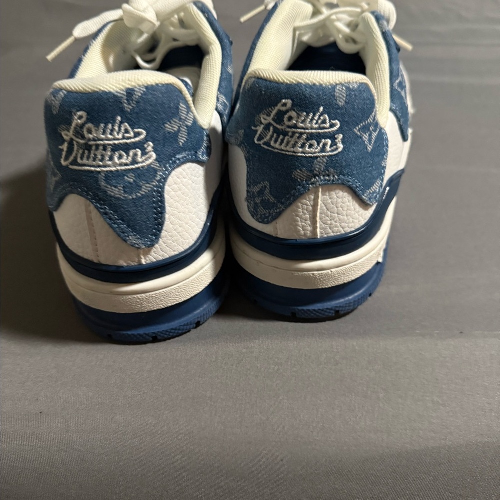 Louis Vuitton Denim Blue and White Sneakers
